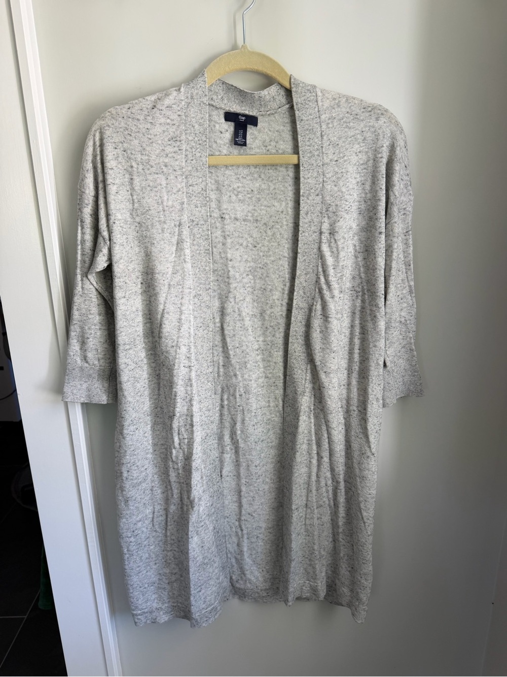 GAP Light Heather Gray Open-Front Women's Cardigan